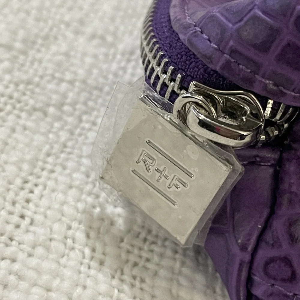 Rodan and Fields Purple Snake Skin Cosmetic‎ Bag Makeup NEW Zip Up